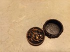 Vintage Torino Pewter Unicorn Trinket Box Brooch   Stud Earrings Set