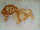 Vintage Alberto Vargas Original Pinup - You Proved Nice Guys Do Finish Last
