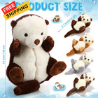 Shappy 5 Pcs Sea Otter Stuffed Animals Large Mommy Stuffy Brown 