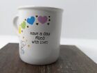 Hallmark Mug Mates Coffee Mug Teacup 1983 Rainbows Hearts Stars Vintage 8 Oz