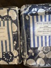 Pine Cone Hill Pair  Euro Shams Kiyoko Boxed Sham Set Of 2 New Blue White