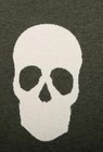 Zadig voltaire Kids Cardigan Khaki Skull Print Zip Wool Hooded Long Sleeve 12-xs