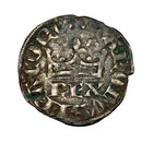 France Charles Iv 1322 Double Parisis 1st Emission Rare Medieval Coin Du 244