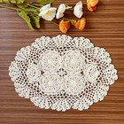  Lace Doilies Handmade Crochet Cloth Placemats 2pc  Vintage Decorate Floral 
