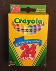 New Crayola Crayons 24 Piece Box Assorted Colors 2006 Non Toxic Art Supplies Usa