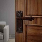 Renovators Supply Brass Door Knob Backplate - Antique Oil Rubbed Bronze