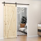 Sliding Barn Door Hardware Kit 4-20ft Rail Hanger Set Heavy Duty For Single Door