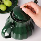 Royal Teapot  Ceramic Tea Pot With Removable Stainless Steel Infuser  Blooming  
