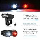 Usb Rechargeable Bright Led Bicycle Bike Front Headlight And Rear Tail Light Set