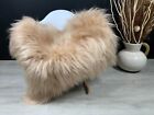 Luxury Unique Cappuccino Icelandic Sheepskin Rug Pelt Genuine Leather Seat Cover