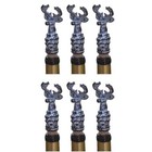 6pc Set Wine Bottle Stopper Heavyweight Moose Wrought Iron Cork Adirondack Decor