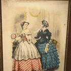 1855 Original Lady s Pre Civil War Fashion Plate Hand Tinted Engraving D19-2-8