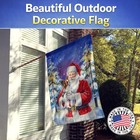 Caroline s Treasures Papillon With Santa Claus House Flag Fnt1064chf