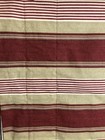Waverly Capulet Scalloped Window Valance Pair 2 Red Tan Gold Stripe Cotton 78x17