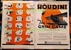 1919 Silent Film Houdini The Grim Game Pressbook Folder Poster
