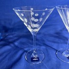Never Used  Mikasa Etched Martini Glasses    cheers    8 Oz Set Of 4 Beautiful 