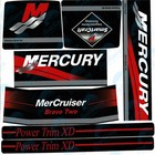 Red Decal Sticker Set For Mercruiser Bravo Two bravo 2 Stern Out Drive Engine