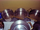 Paul Revere Ware 1801 Signature Stainless Steel  Brass 1 2 Piece Set See