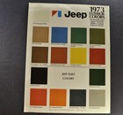 1973 Jeep Colors Brochure Sheet Commando Cj-5 6 Universal Wagoneer Pickup Truck