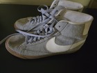 Vintage Nike Blazer Mid Sneakers Women   s Size 85 Suede Grey Gum Bottoms Used