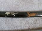 Vtg Japanese Samurai Katana Sword Etched Blade Hand Painted Handle   Sheath 41 