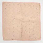 Vintage Baby Quilt Blanket Wounded Bird Handmade Embroidered Peach Pink Bow Girl