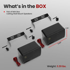 Pyramid 3-way Indoor Outdoor Speaker System - 3 5 Inch 200w Pair Of Mini Box Cei