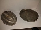 Vintage 1900-1919 Oval Metal Baking Mold W  Lid 7in 3 4 Pint Non-stick