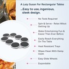 Lazy Susan Turntable For Rectangular Long   Oblong Table Plus Extra Trays 