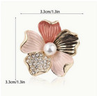 Flower Pin Brooch Pearl  Spring Fashion Jewelry Fast Free Ship 1 3 Inch