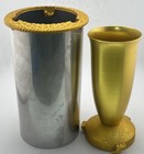 Spunlite Ground Level Memorial Vase Long Lasting Spun Aluminum