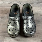 Dansko Xp 2 0 Silver Leopard Metallic Clogs Professional Nursing Shoes Womens 38