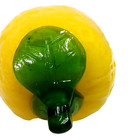 Hand Blown Art Glass Lemon Figurine Murano Style Yellow Fruit 4 5  Vintage