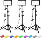 Dimmable Led Video Light Panel 5600k Usb Powered Photography Studio Streaming