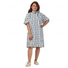 Sanskriti Pure Cotton Hand Block Print Midi Kaftan Dress With Belt Free Size