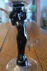 Vintage Cambridge Glass Black Nude Stem 6 3 8  Free Us Ship