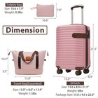 3piece 20  Abs Hardshell Luggage Suitcase Set Travel Duffel Toiletry Bag Pink