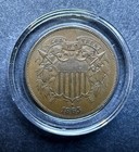 1865 Two-cent Shield - Au