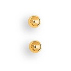 10k Yellow Gold Polished Finish 5mm Ball Stud Earrings With Push Back Clasp