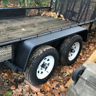2 Steel Diamond Tread Plate Tandem Axle Trailer Fenders 10  X 72  X 13  Raw