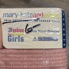Y2k Mary-kate And Ashley Twin Sheet Set Pink Cotton Blend Logo Vtg