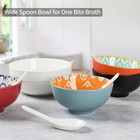 Soup Spoons  6pcs Sturdy Asian Ceramic Spoons 6pcs  White