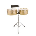 Top 13    14  Timbales Drum Set With Stand And Cowbell Golden Us High Quality