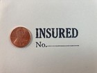 Insured No  Vintage United States Post Office Wood Handle Rubber Ink Stamp