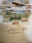 1913 Calendar Plate Abner D Hatch Chittenango Ny Aviation Theme 8 25    Diameter