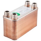 40 Plate Heat Exchanger 3 4  Mnpt Ports 3 X 8  Brazed Plate Heat Exchanger