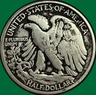 1919-s Walking Liberty Half Dollar Fine F Coin  Cleaned  50532