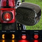 Led Rear Tail Light Brake Smoke For Harley Touring Dyna Glide Softail Sportster