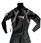 Tyr Black silver Hurricane Category 1 Wetsuit Long Sleeve Surf Scuba Sun Men s M
