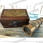 Handheld Telescope For Kids Spy Glass Nautical Decorative Telescopes   Wood Box